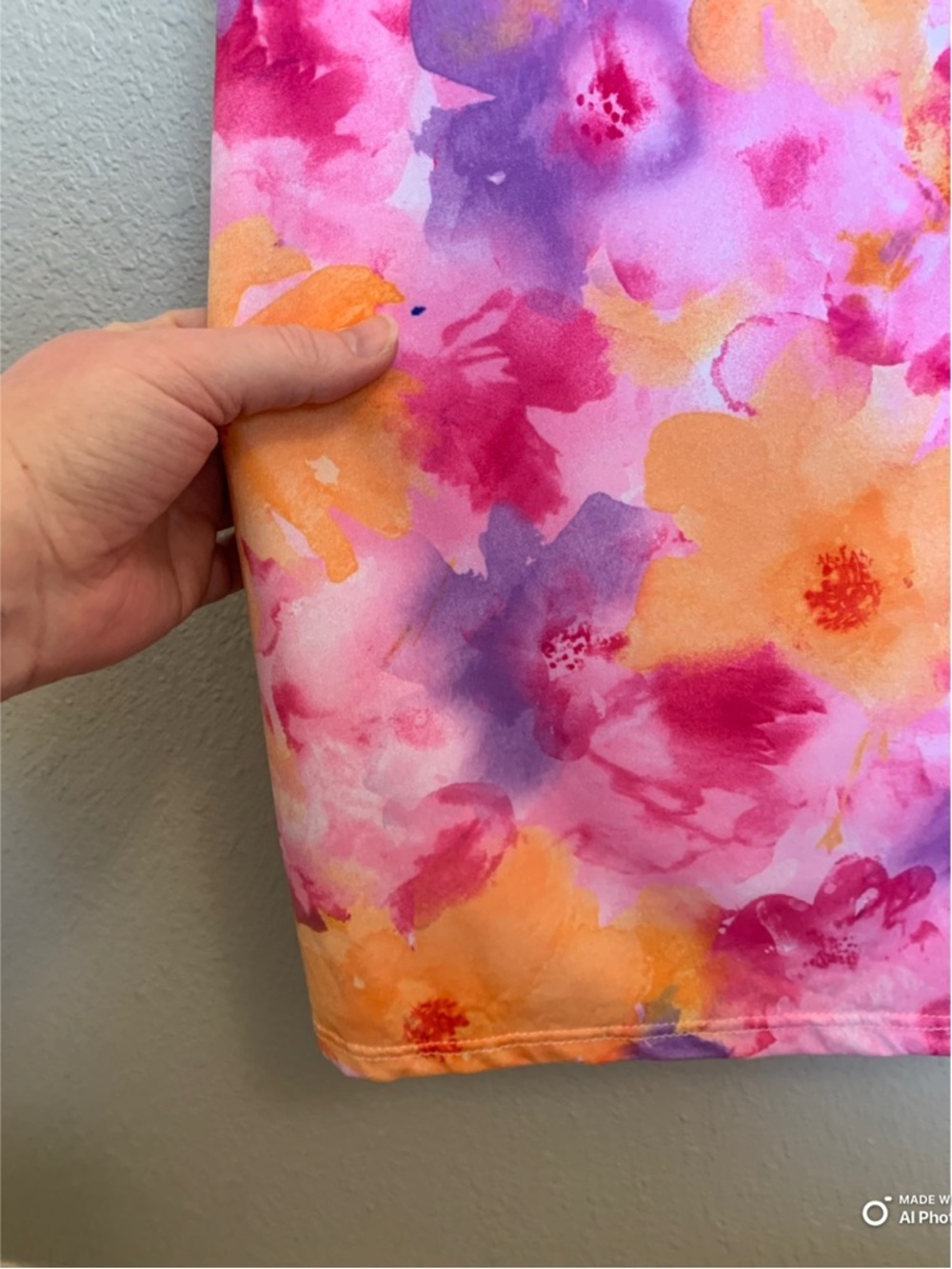 Floral Tie-Dye Cutout Slip Midi Dress - Pink & Purple - Picture 6 of 16